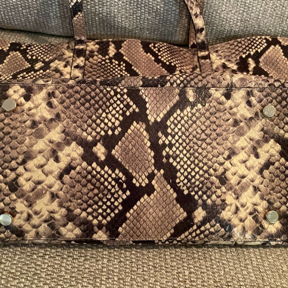 Hobbs Danby 100% Leather Python Tote Bag - image 6